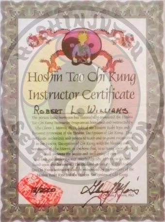 Hoshin Tao Chi Kung Instructor Certificate